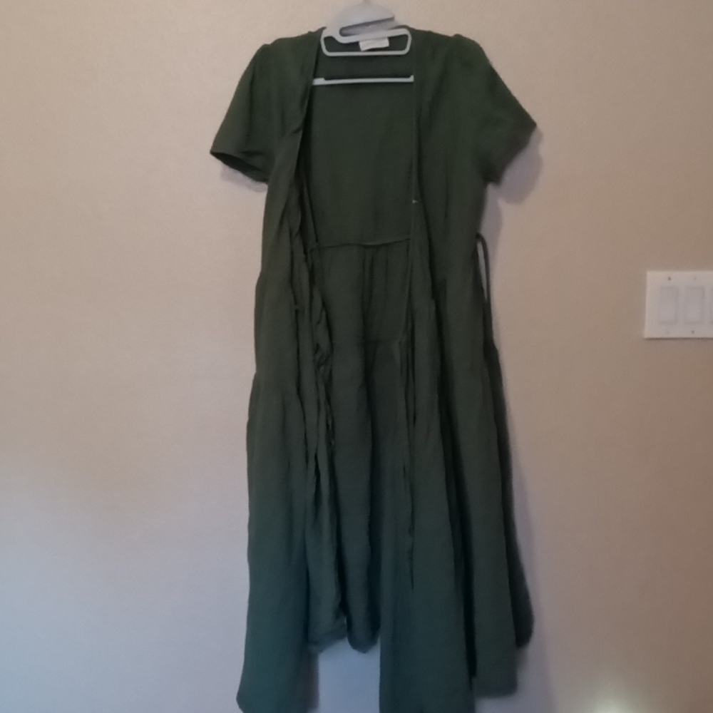 Universal Thread Goods Co. Green Wrap Dress